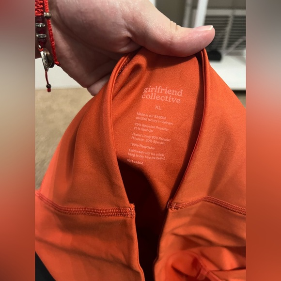 Girlfriend Collective Women’s Dark Orange Activewear Leggings - Picture 6 of 6